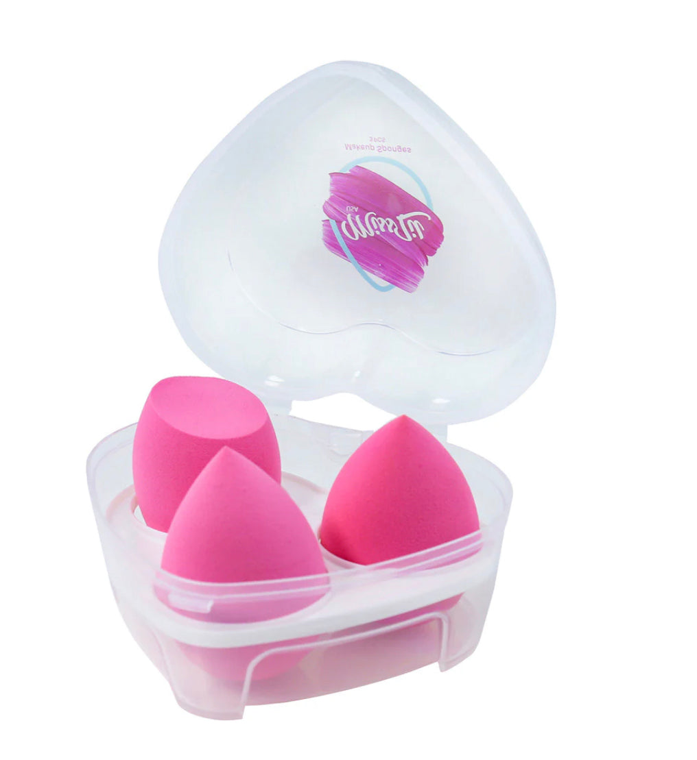 Heart Makeup Sponge 3pcs / Pink