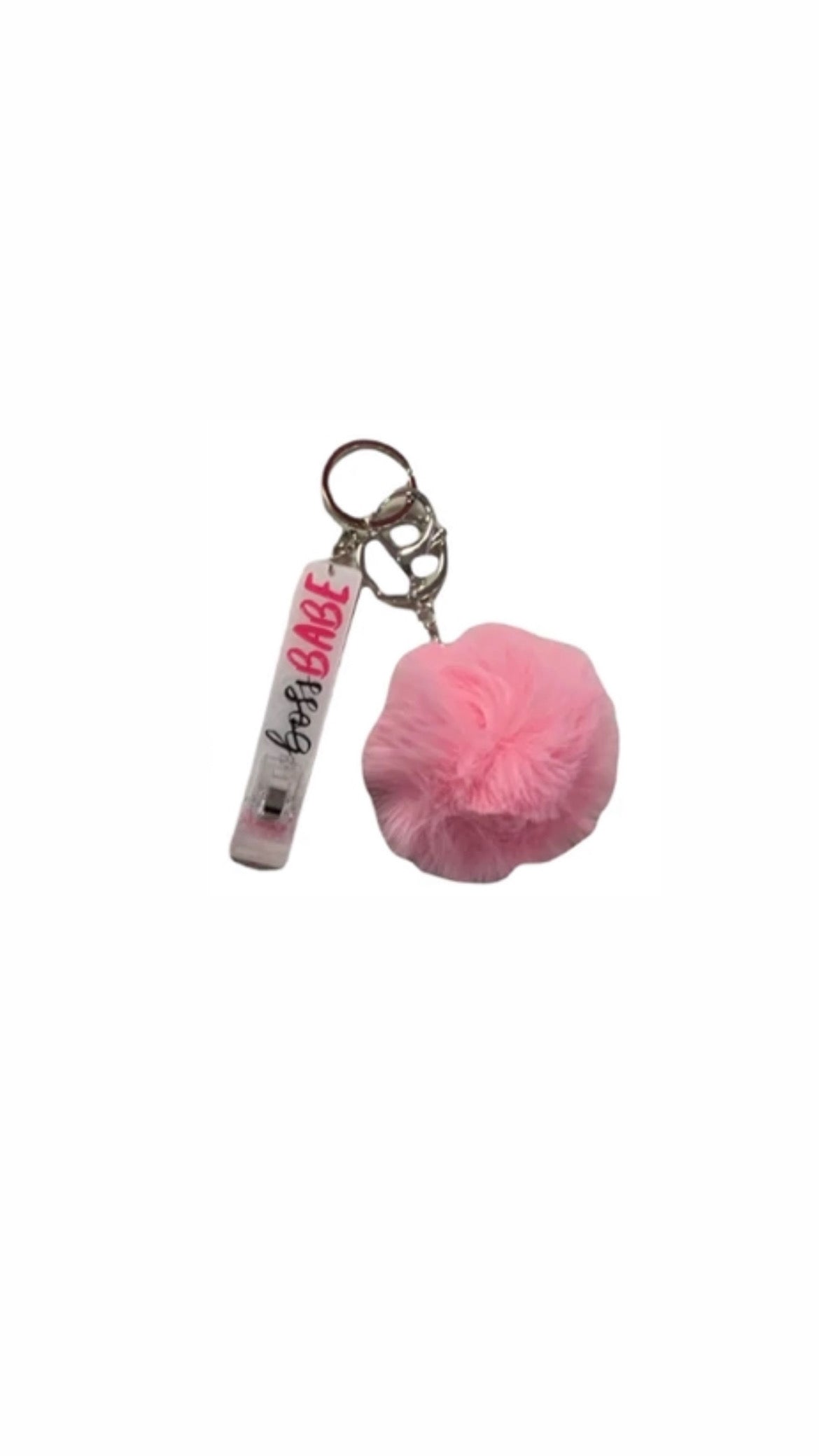 Girly Card Grabbers + Fuzzy Ball Keychain