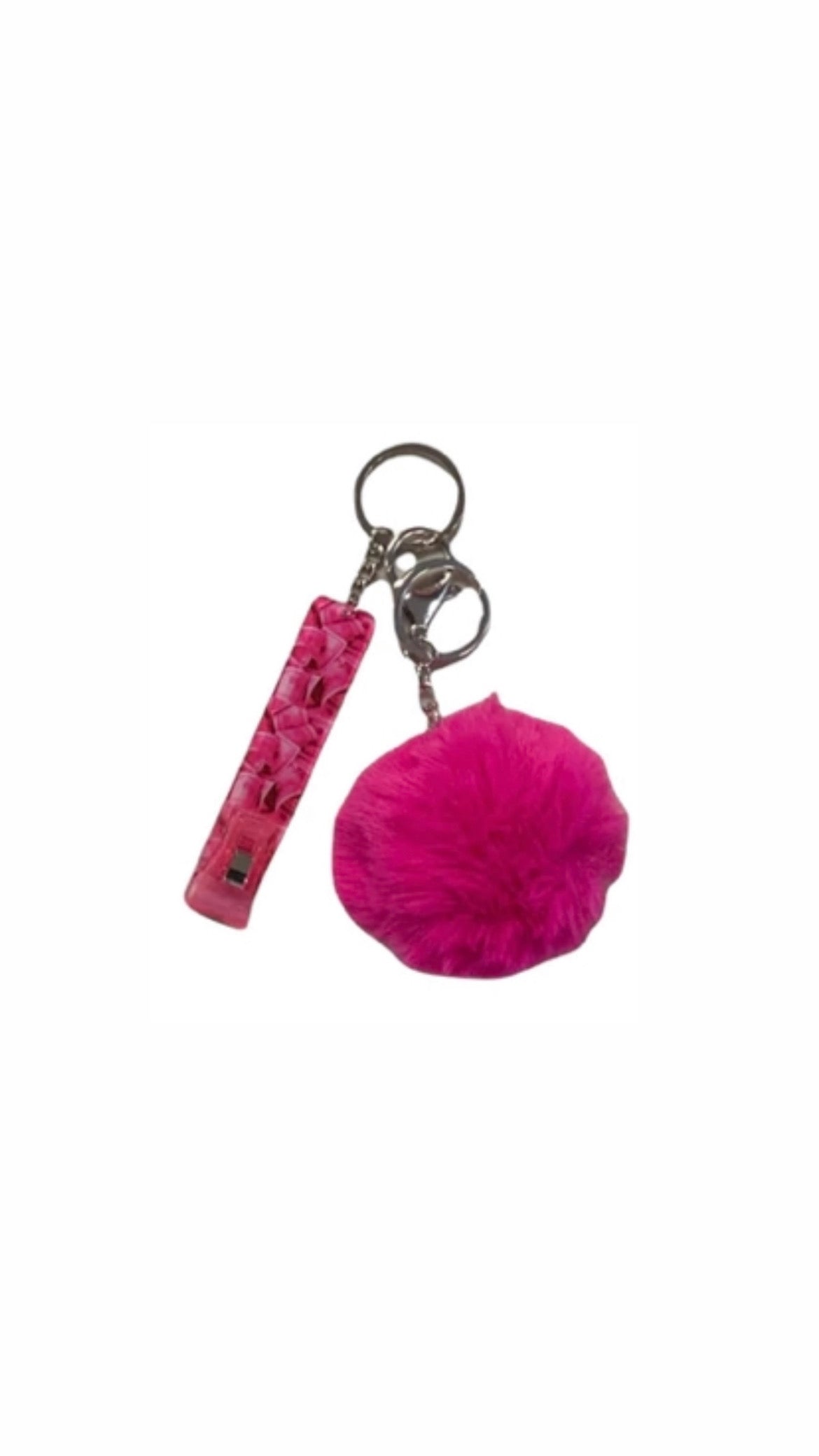 Girly Card Grabbers + Fuzzy Ball Keychain