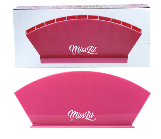 Miss Lil USA Makeup Beauty Brush Organizer | 12 Space Cosmetic Storage (Pink)